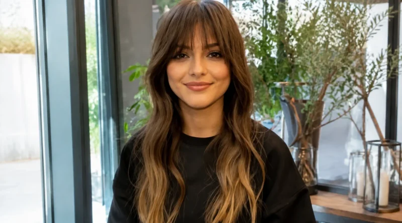 leichter pony lange haare